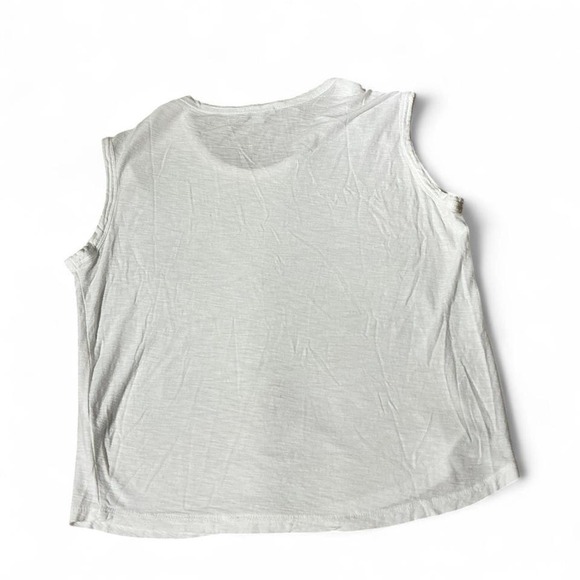 James Perse White Cotton Modal Slub Muscle Tank Top WSVH3612CU Size 1 - Picture 6 of 6